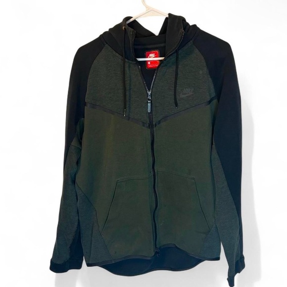 Nike Tech Fleece green and black hoodie for men size L - Picture 1 of 2